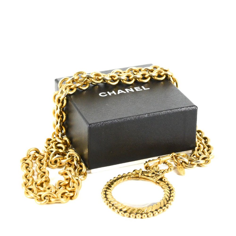 CHANEL Vintage Magnifying Glass Necklace